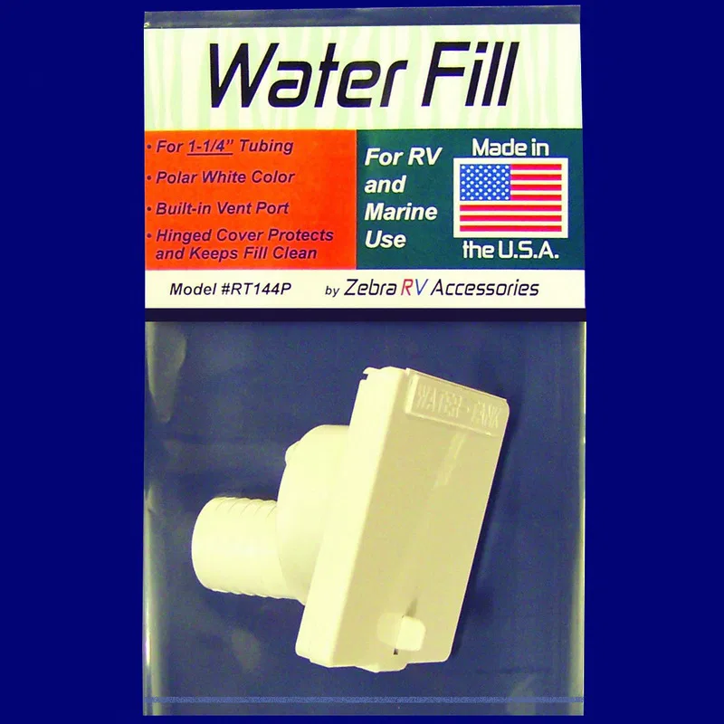 RT144P – ZEBRA RV INC Fresh Water Inlet, Used For RV And Marine Fresh Water System Fill Spout With Hinged Cover For 1...